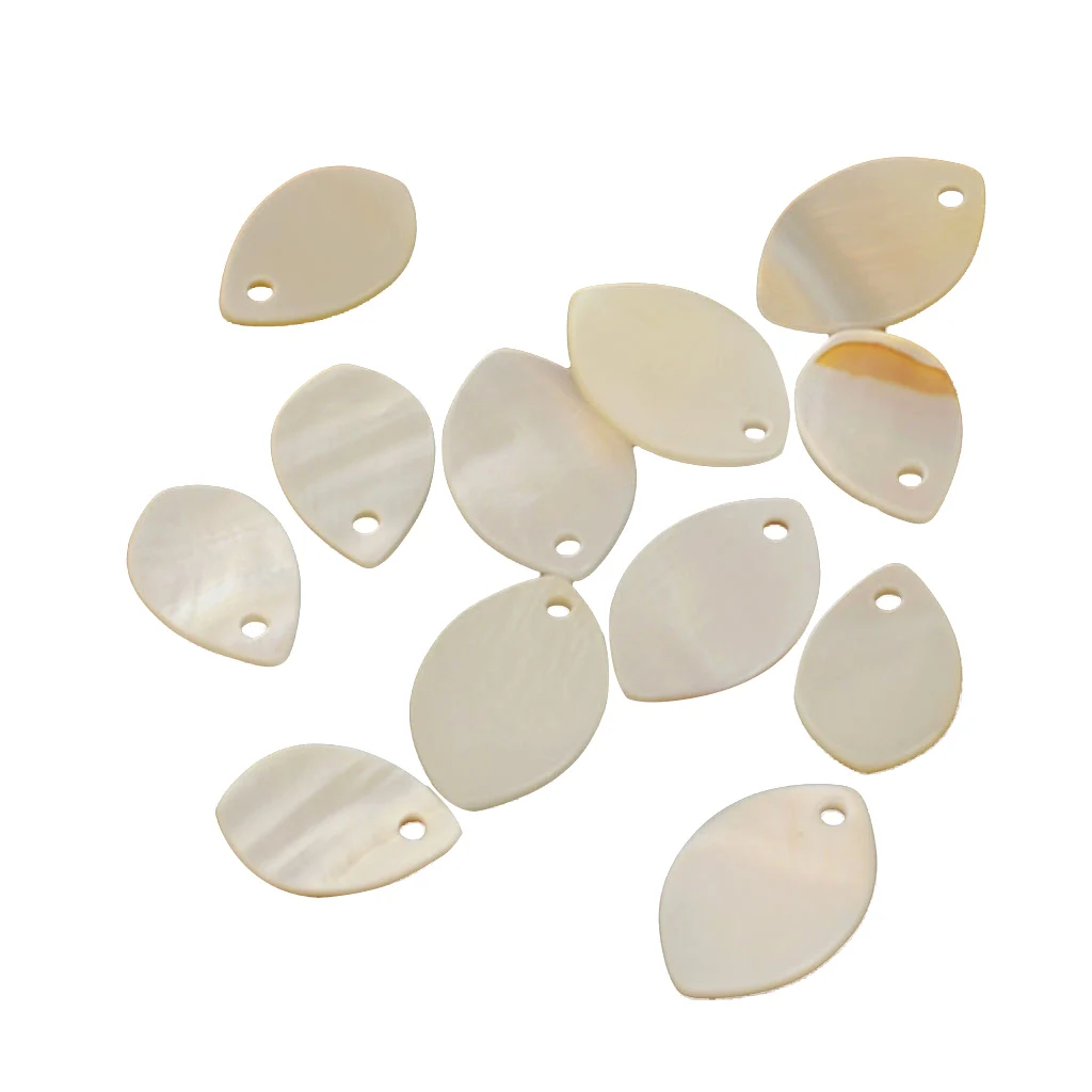 12x Natural Mixed Oval Shell Charm Beads Findings Fit Gem Jade Crystal Pearl