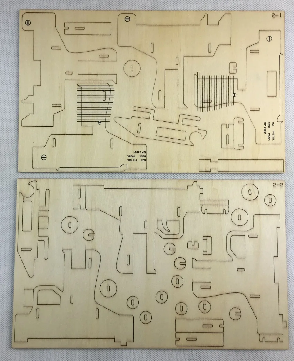 UZI пистолет DIY 3D деревянные головоломки по дереву сборочный набор резка деревянные игрушки для Рождественский подарок 3156