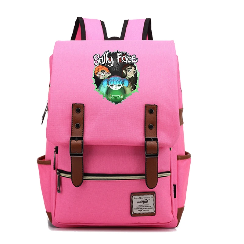 Canvas Backpack 9 Sally Face Prints сумка Mochila 16 дюймов рюкзаки для женщин мужские сумки Mochilas Escolares Para Adolescentes дорожный рюкзак для ноутбука - Цвет: Canvas Backpack 9