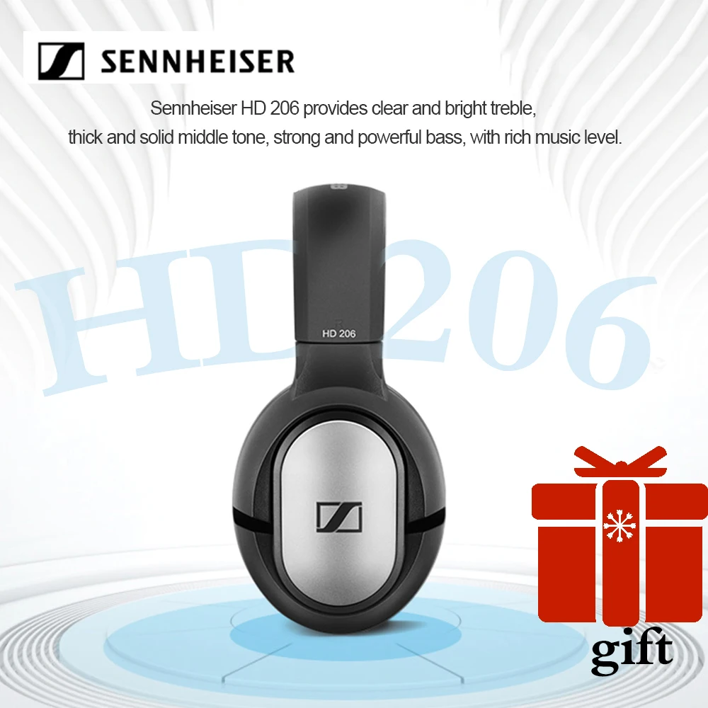 Sennheiser HD206 3.5mm Wired Headphones for iPhone Android Noise Isolation Earphone Stereo Music Sport Headset Deep Bass | Компьютеры и