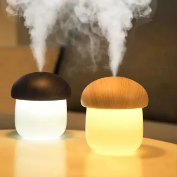 

250ml Portable USB Mashroom Shape Humidifier Anion Humidifier Aroma Essential Oil Diffuser With Night Light for Home Car Office