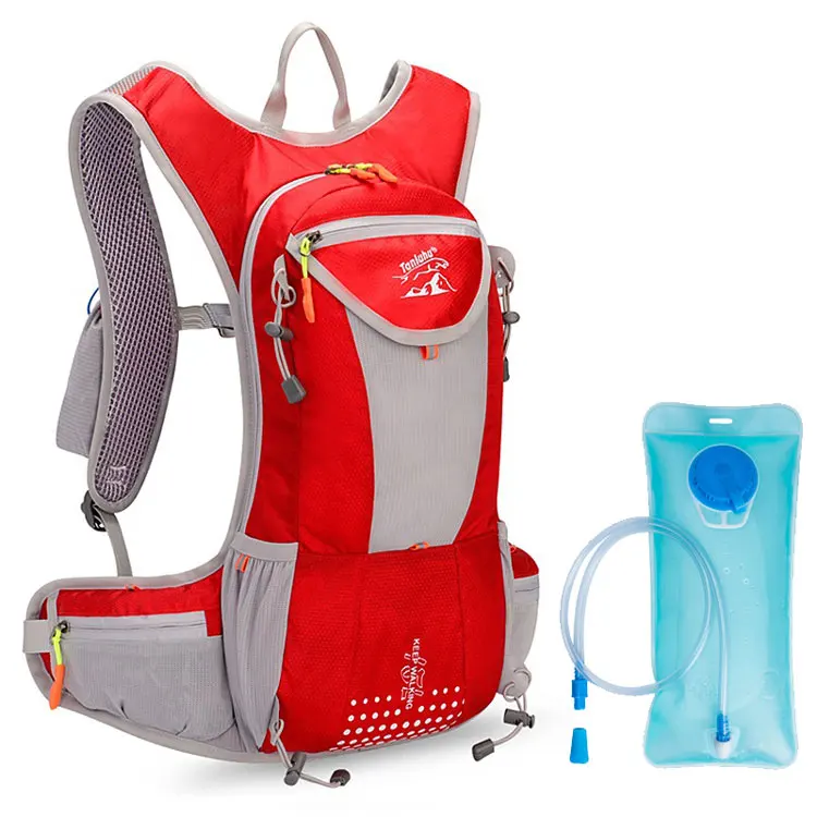 Уличный гидрационный рюкзак для кемпинга, походов, походов, верховой езды, бега, спортивная сумка для воды на открытом воздухе, мягкая фляга, контейнер - Цвет: Red-0