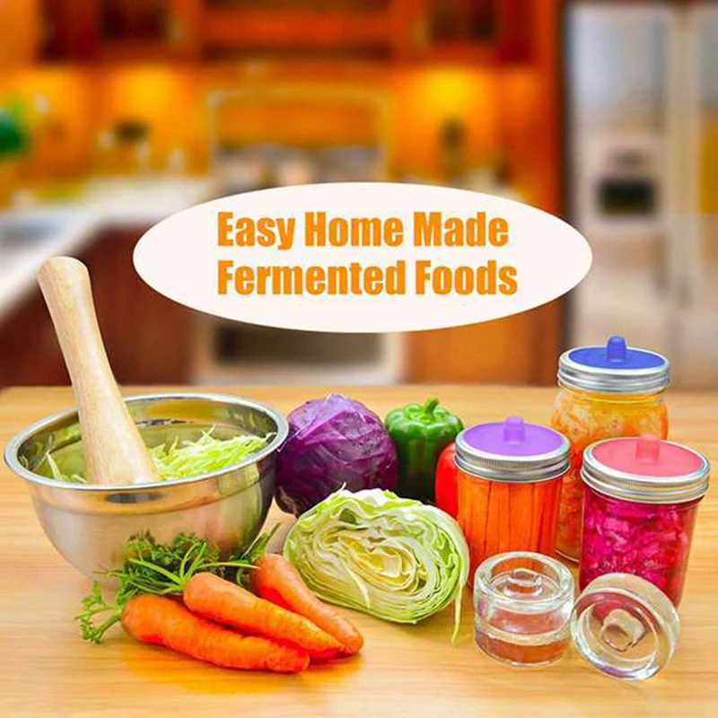 Безводная Крышка для брожения с воздушным замком и металлическим кольцом банок