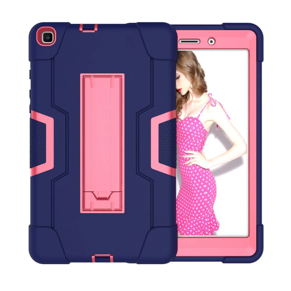 H OMESHIN For Samsung Galaxy Tab A 8.0 SM-T290 SM-T295 Tablet Case Shock-proof Kids Safe PC Silicon Hybrid Stand Full Body Cover - Цвет: H