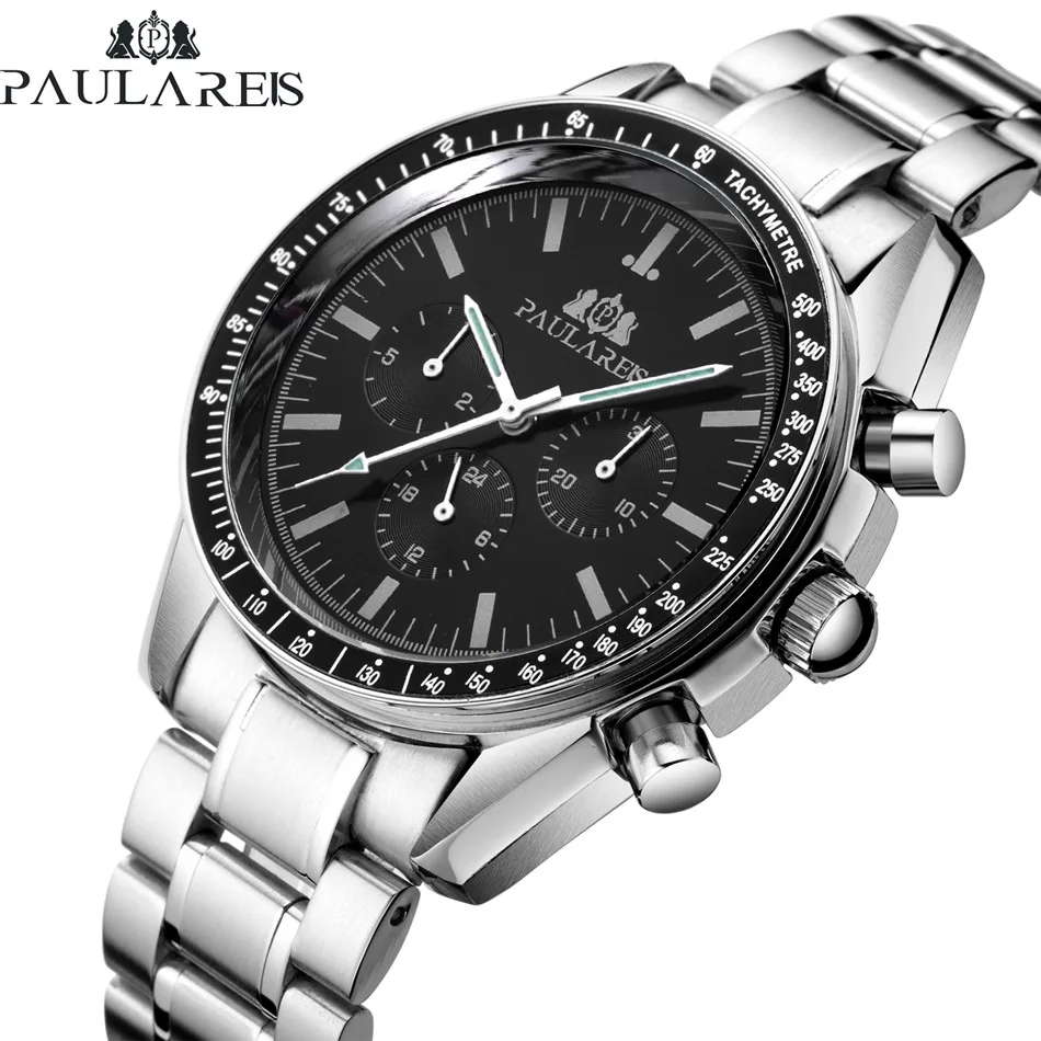 

Paulareis Men's Watch Fully Automatic Mechanical Automatic Watches For Men replica Multifunctional Luminous Steel Belt Men Watch