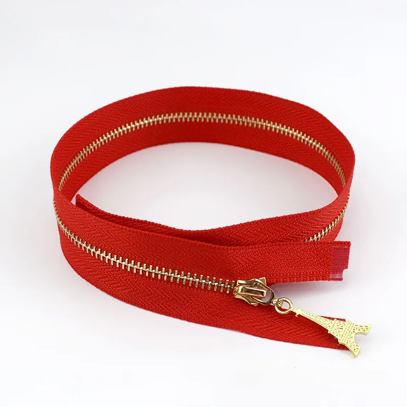 2/5 шт 3# металлическая молния 40/50/60/70 см DIY Съемник с застежкой-молнией Костюмы аксессуар золотые молнии открытый конец застежки-молнии для шитья ZA042 - Цвет: red