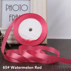 Elegant 25 - Yard Grosgrain Satin Ribbon for DIY Wedding & Christmas Decorations, Crafting, Gift Wrapping, and Bow Making - 6mm to 50mm Width (Watermelon Red)