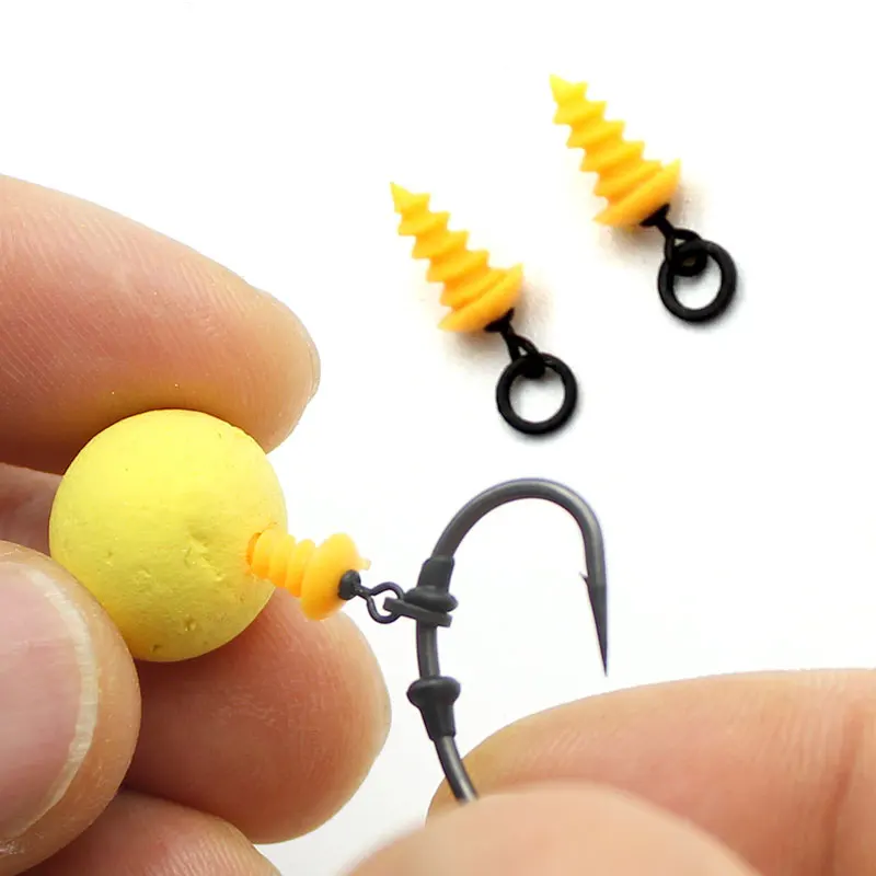 20PCS Karpfen Angeln Boilies 360 ° Köder Schraube Für Haar Rigs Karpfen Angeln Zubehör Pop Up Angeln Locken Gestoppt terminal Tackle – Detail 1