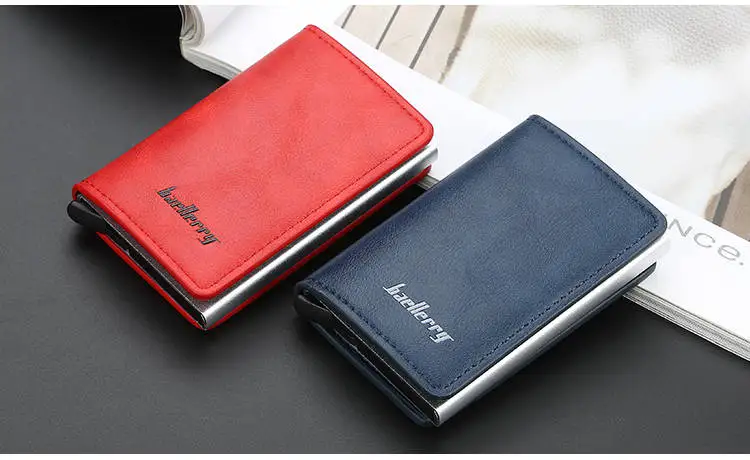 Automatically  Aluminum bank card package credit card wallet rfid shield card set card box document package metal wallet (7)
