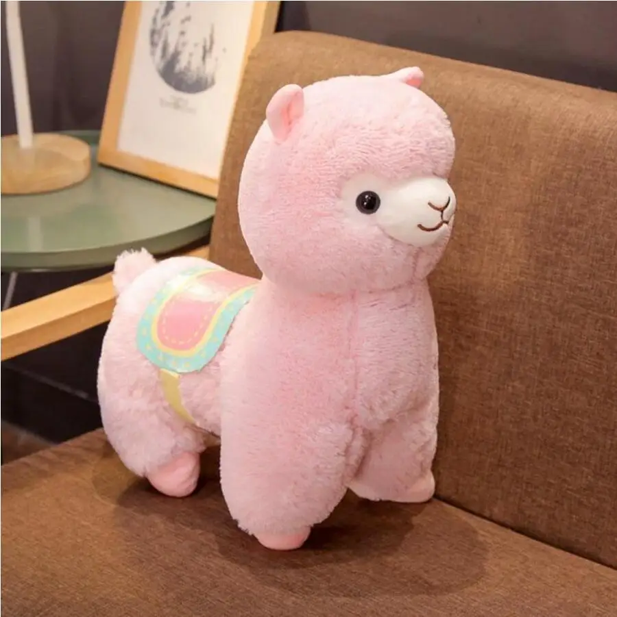 1 шт. 35/50 см милый седло Альпака плюшевые игрушки мягкие плюшевые Alpacasso куклы-альпаки плюшевая зверушка-игрушка для детей на день рождения, рождественский подарок - Цвет: pink