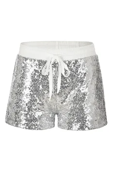 

Ladies Shorts Sequin Shorts Women 2020 Gold Burgundy Sequin Short Feminino Mujer Spodenki Damskie Nightclub Club Party Outfit