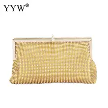 Женский Свадебный клатч для вечеринки, Золотой Модный женский свадебный кошелек подружки невесты для выпускного, коктейльной вечеринки праздничный свадебный Венчальный