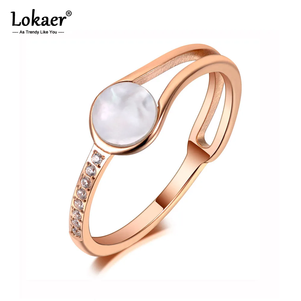 Кольца Lokaer R20003 для женщин и девушек модные простые ювелирные украшения из