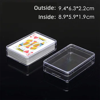 

Rectangular transparent plastic box party gifts poker jewelry storage box