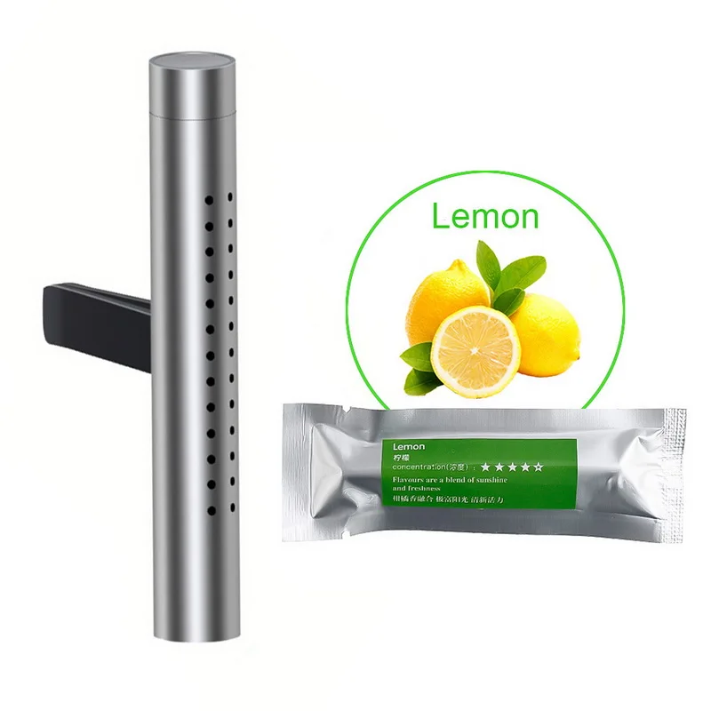 grey lemon Автомобильный вентиляционный зажим для освежителя, автомобильный Выпускной парфюм, вентиляционный очиститель воздуха в автомобиле, клипса кондиционирования воздуха, магнит, твердый парфюм - Название цвета: grey lemon