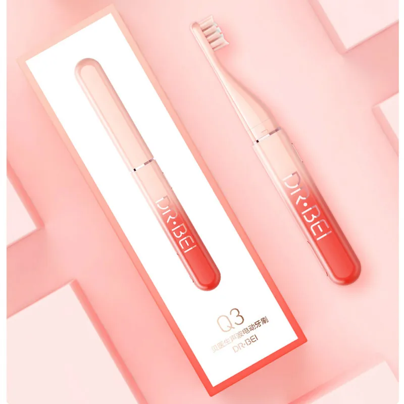 Pink Новая Xiaomi Doctor B звуковая электрическая зубная щетка Q3 45g легкая IPX7 Водонепроницаемая с походная коробка Автоматическая зубная щетка - Цвет: Pink