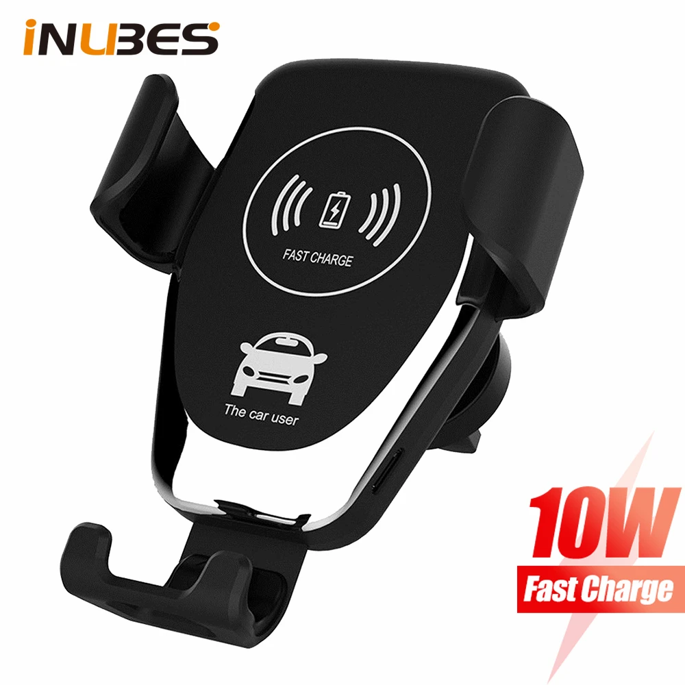 

Qi 10W Fast Wireless Car Charger For iPhone Samsung in Car Air Vent Mount Holder Infrared Sensor Wireless Charging Phone Holder
