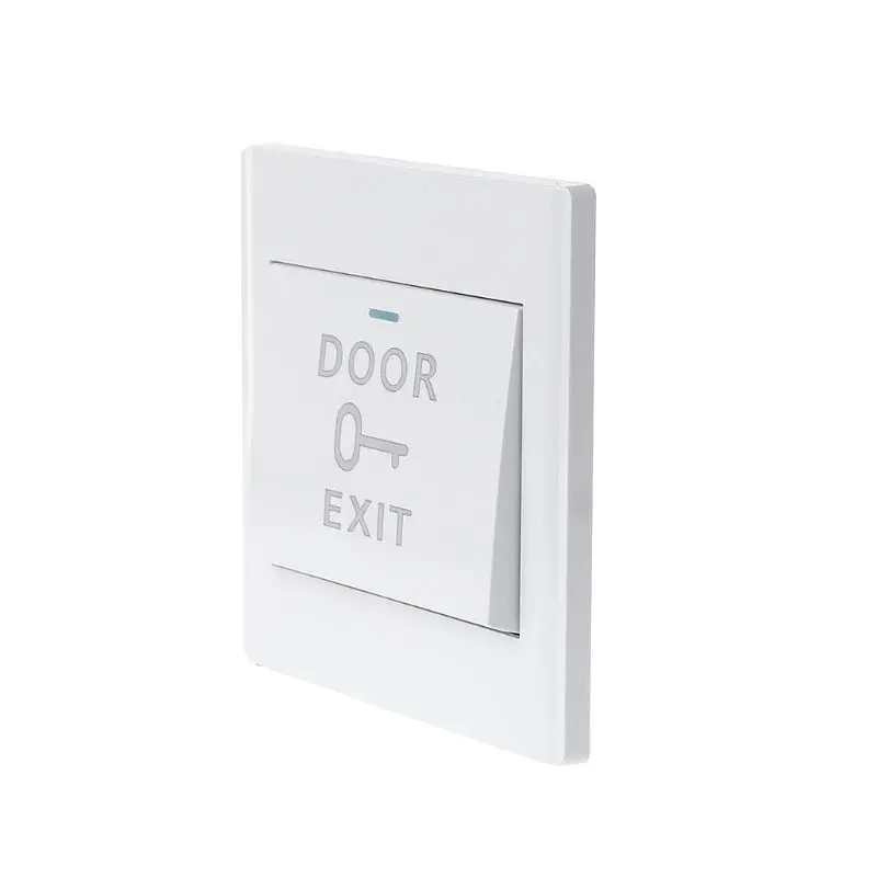 White Plastic Door Exit Button Electronic Door Lock Sensor Release Push Switch for Security Access Control System Supplies LX9A