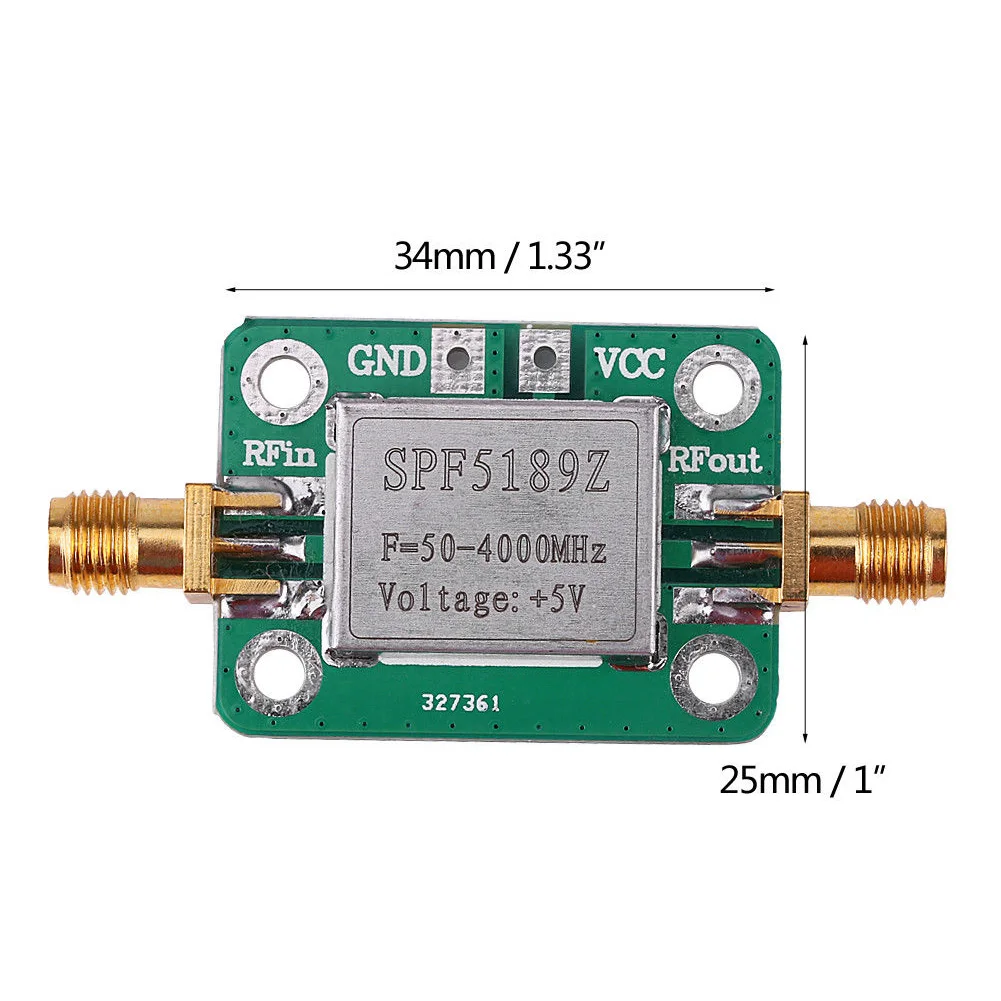 SPF5189 радиочастотный передатчик усилитель модуль приемник сигнала LNA практичный широкополосный 50-4000 МГц низкий уровень шума RF