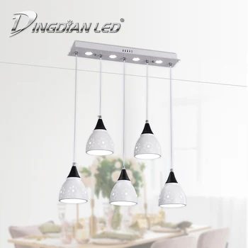 

Dingdian LED Modern Pandent Light AC220V Two Light Colors Switch Control Iron Acrylic Round Square Chassis Dining Table Light