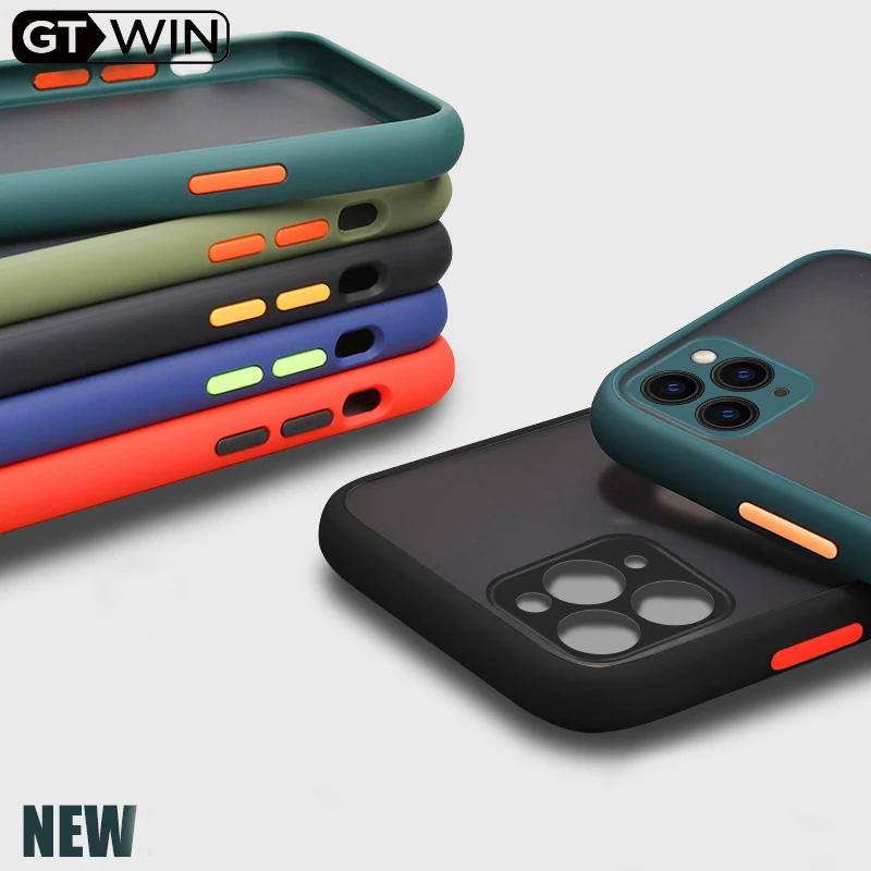 Прозрачные противоударные телефонные чехлы GTWIN для iPhone 11 7 8 Plus XR X XS 11Pro Max матовая