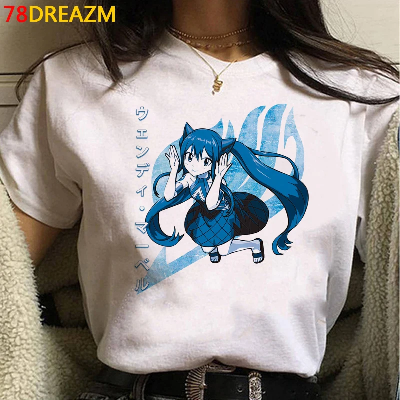 Fairy Tail t shirt women japanese white t shirt couple clothes streetwear couple  t shirt harajuku kawaii best t shirts for men