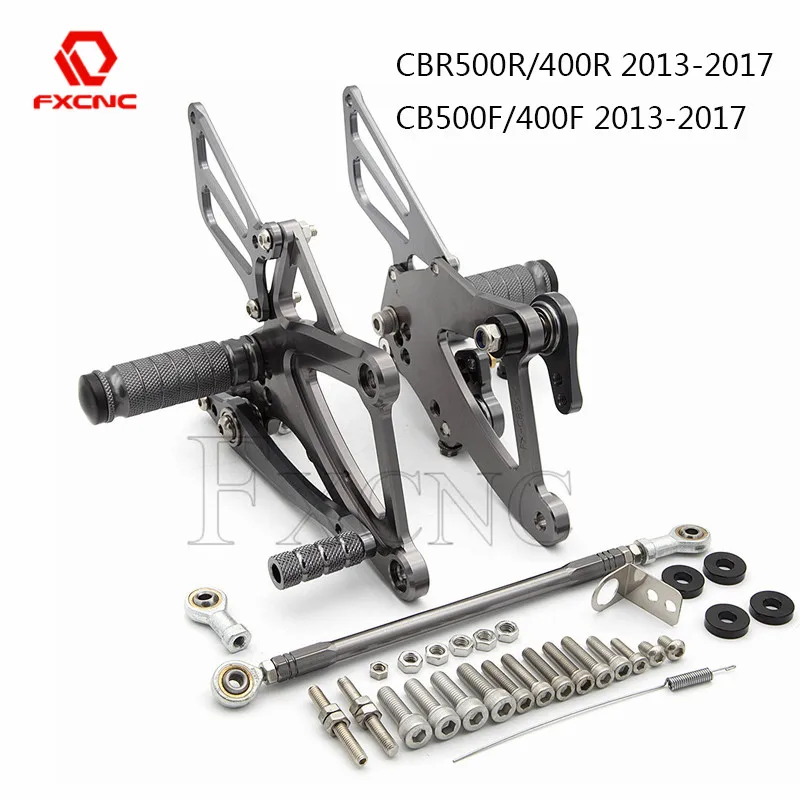 Для Honda CBR 500R 400R CB500F CB400F 2013- CNC Алюминиевый Регулируемый мотоцикл Rearset задний комплект ножка Peg педаль подножка