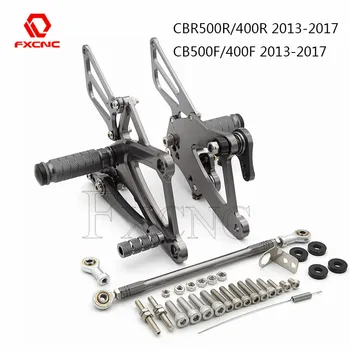 

FOR Honda CBR 500R 400R CB500F CB400F 2013-2017 CNC Aluminum Adjustable Motorcycle Rearset Rear Set Foot Peg Pedal Footrest