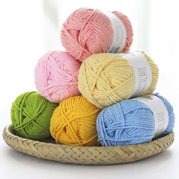 

Wool Yarn Hand-Woven 5 Strands of Milk Cotton Warm Soft Scarf Sweater Wool Thread