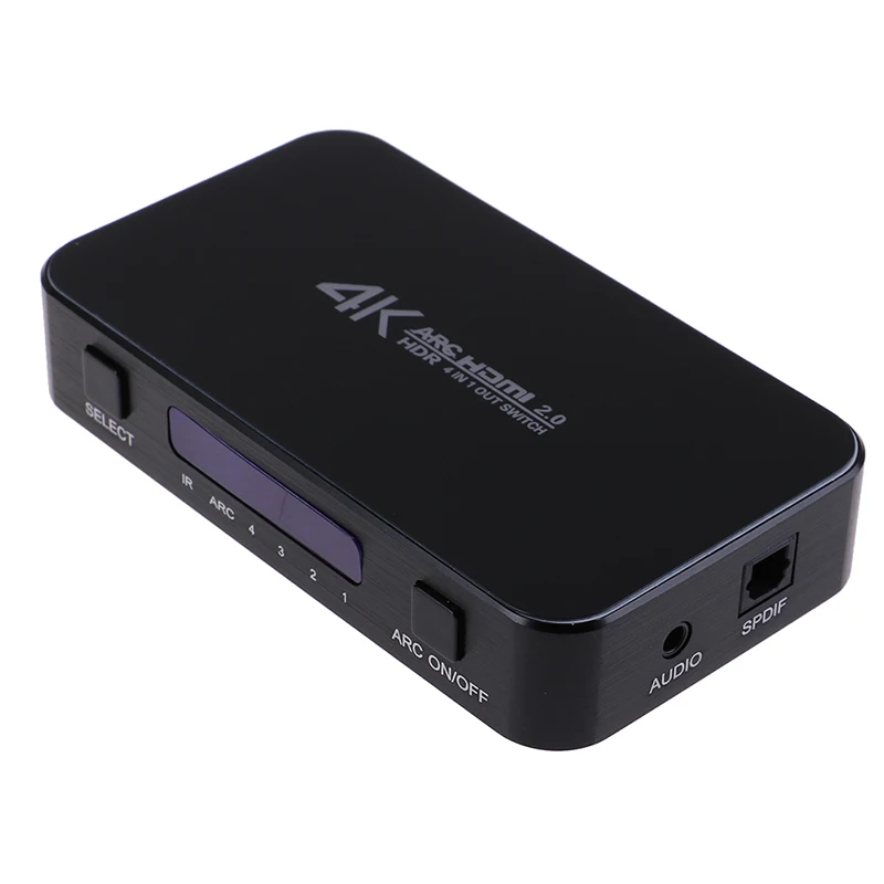 UHD HDMI переключатель 2,0 4K HDR 4x1 адаптер коммутатор с аудио экстрактором 3,5 jack