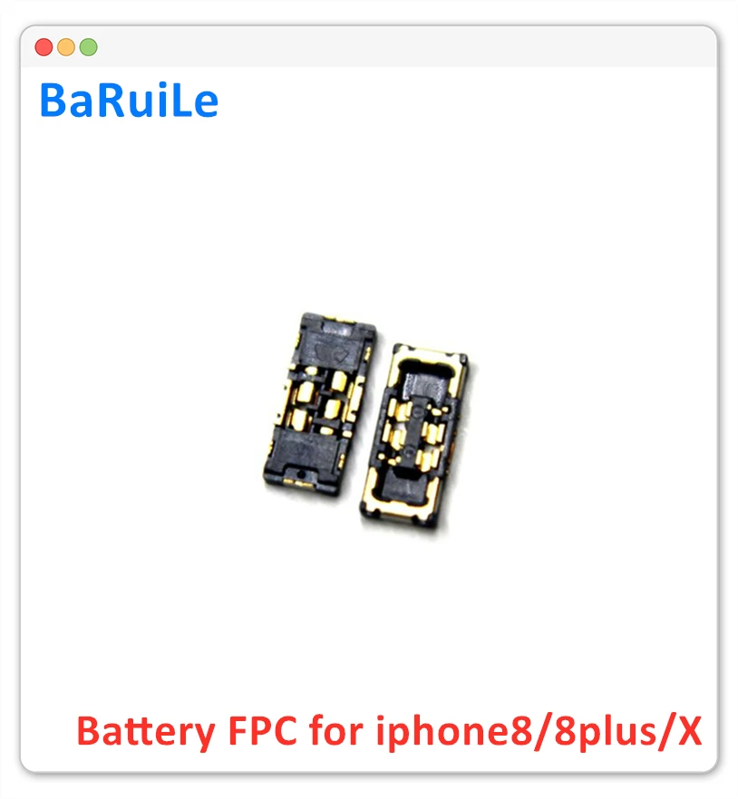 BaRuiLe 20pcs Battery FPC connector For iphone 8 Plus X 11 Pro Max 12