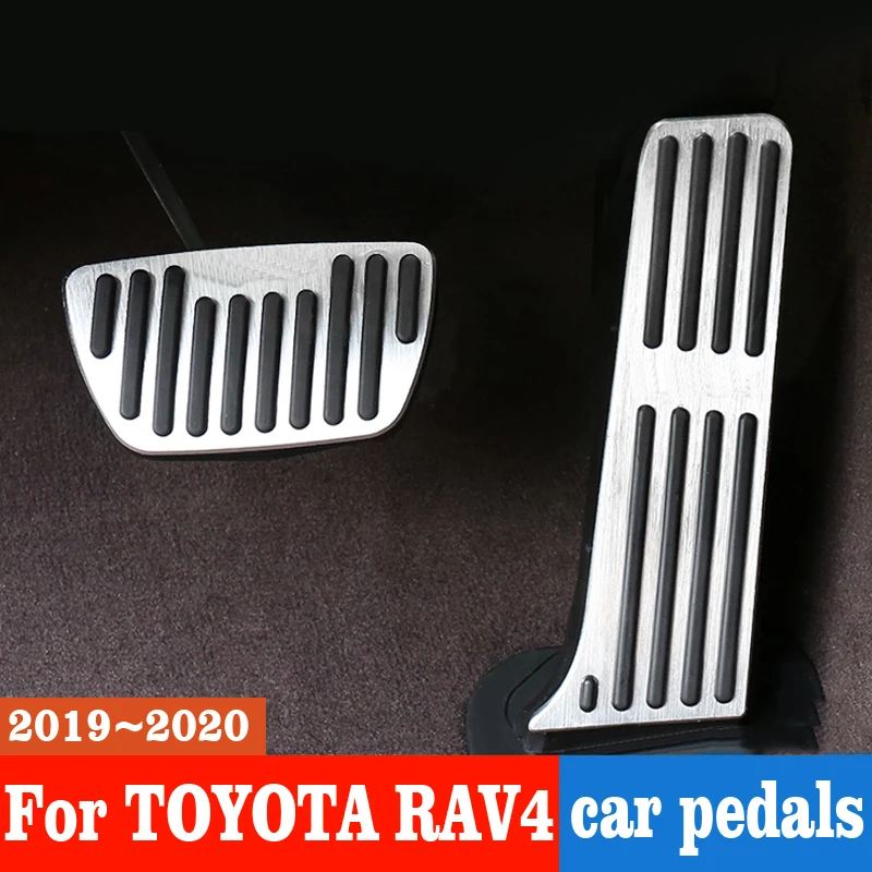 Для TOYOTA RAV4 2019 2020 Нержавеющая сталь чехол для педали газа тормоза автомобиля