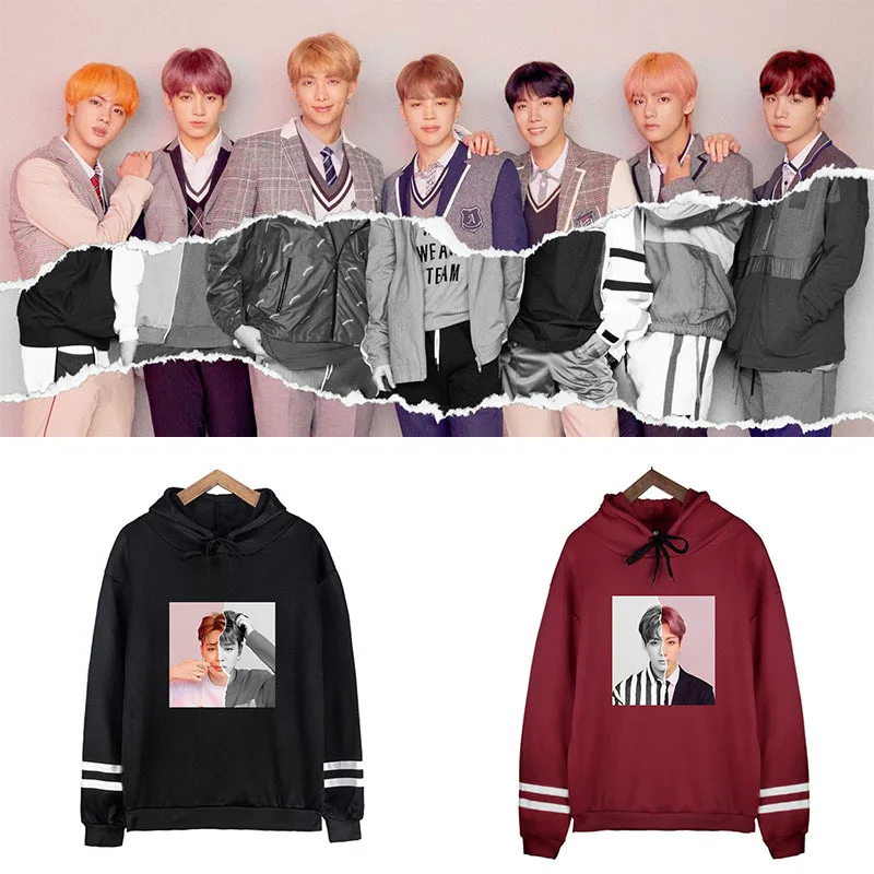 BTS пуленепробиваемые толстовки для мальчиков, сопутствующие товары, должны помочь одежде в Корейском стиле плюс бархатные толстовки с капюшоном, пальто свободного кроя для мужчин и женщин