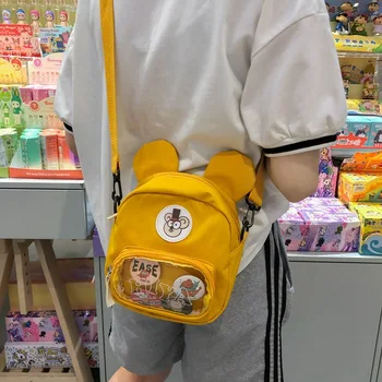 

2020 new cartoon girl student Canvas shoulder bag small bag Kids Messenger Bag Cute Teenage girl crossbody bag women bag