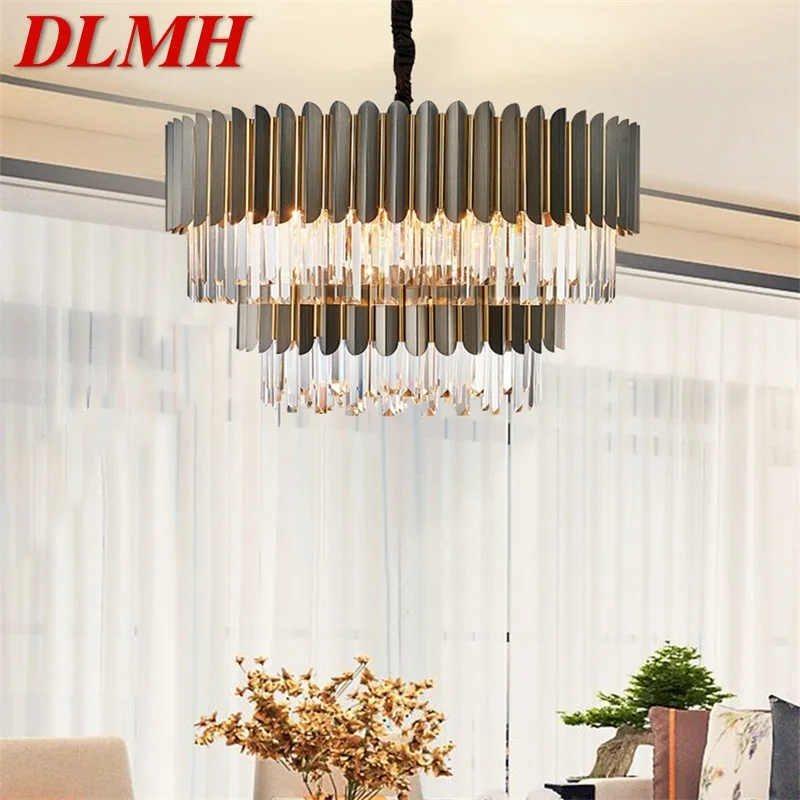 

DLMH Modern Crystal Chandelier Lights Luxury Creative Decorative LED Ceiling Fixtures For Living Room Dining Room Villa Duplex