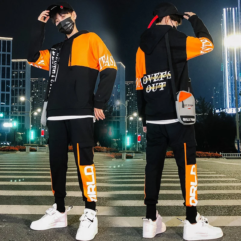 

Men's Set Jogging Homme Workout Fitness Tracksuit Men Hooded Sweatshirts Sporting Suit Pant Set Men Trainingspak Mannen