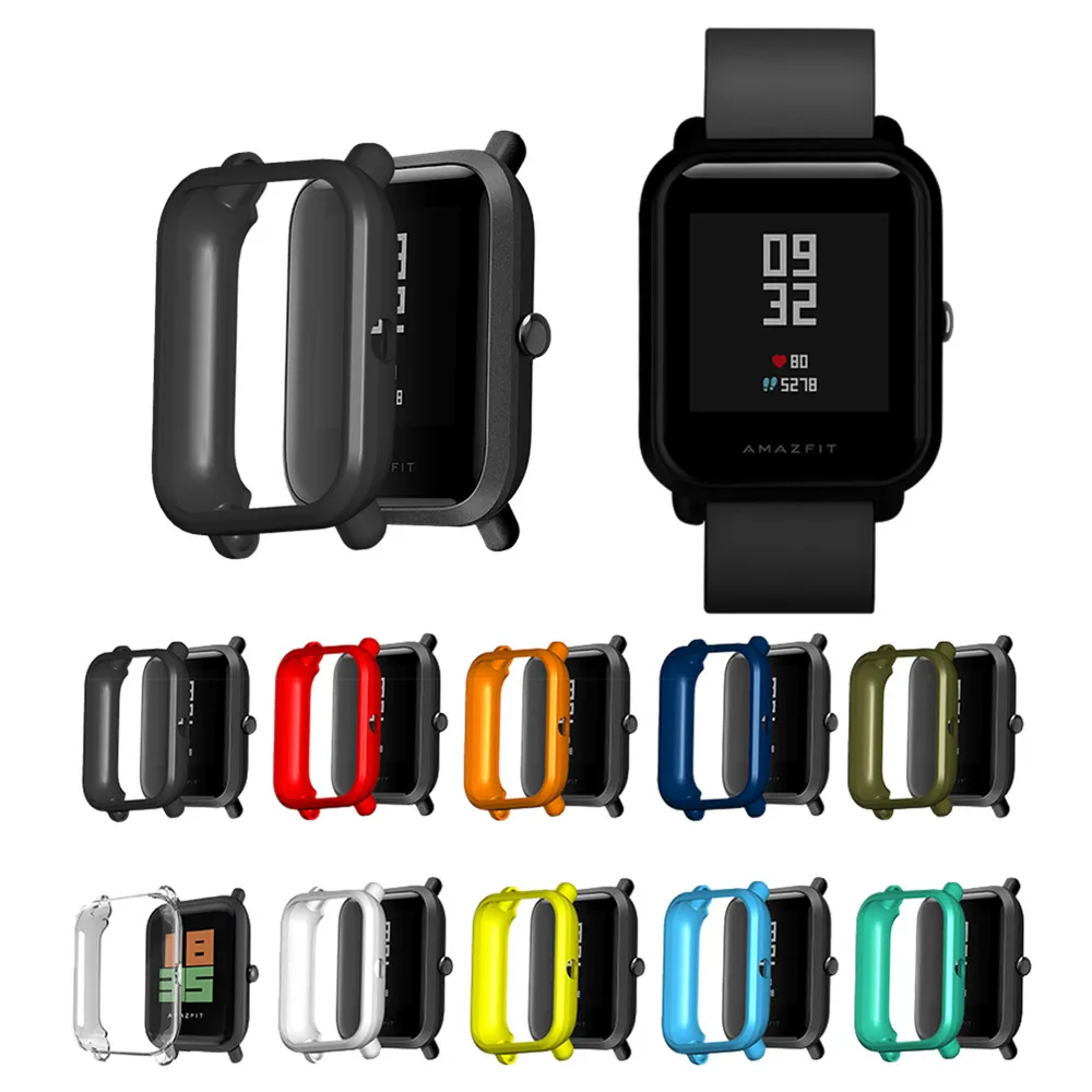 Мягкий силиконовый чехол из ТПУ для смарт-часов Xiaomi Huami Amazfit Bip сменный защитный