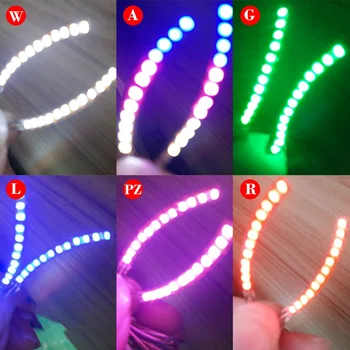 

1Pair LED Light False Eyelashes Waterproof Unisex Shining Charming Eyelashes Makeup False Eyelashes For Party Club Bar Halloween