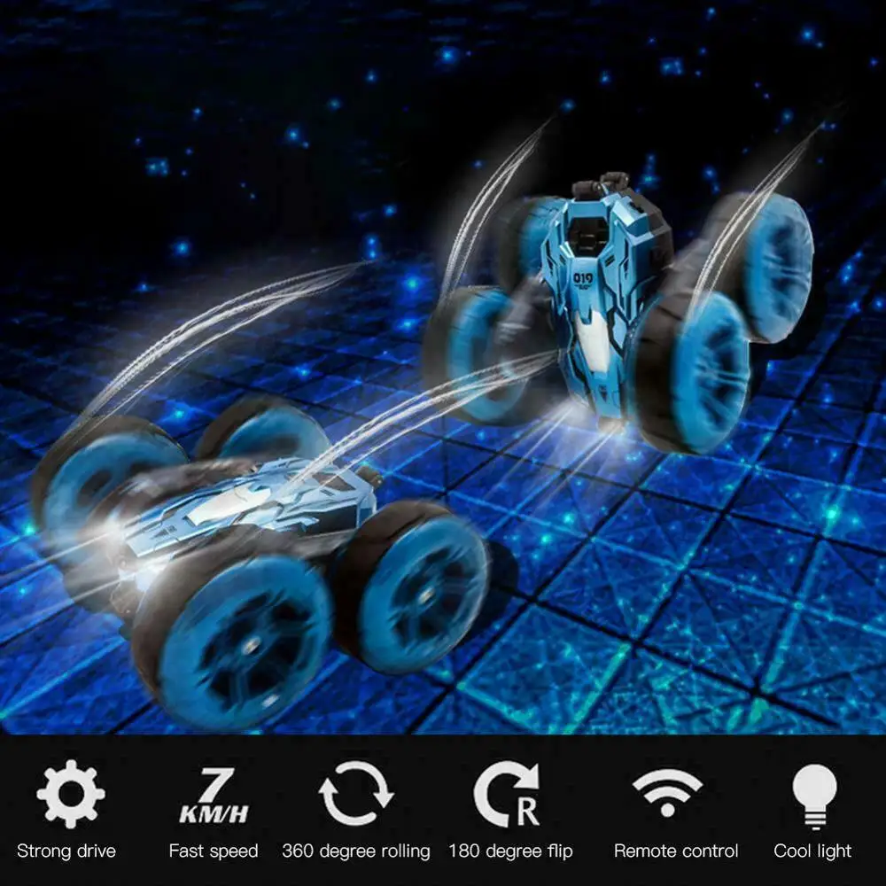 2,4 GHz RC автомобиль трюк автомобиль 4WD монстр грузовик двухсторонний вращающийся