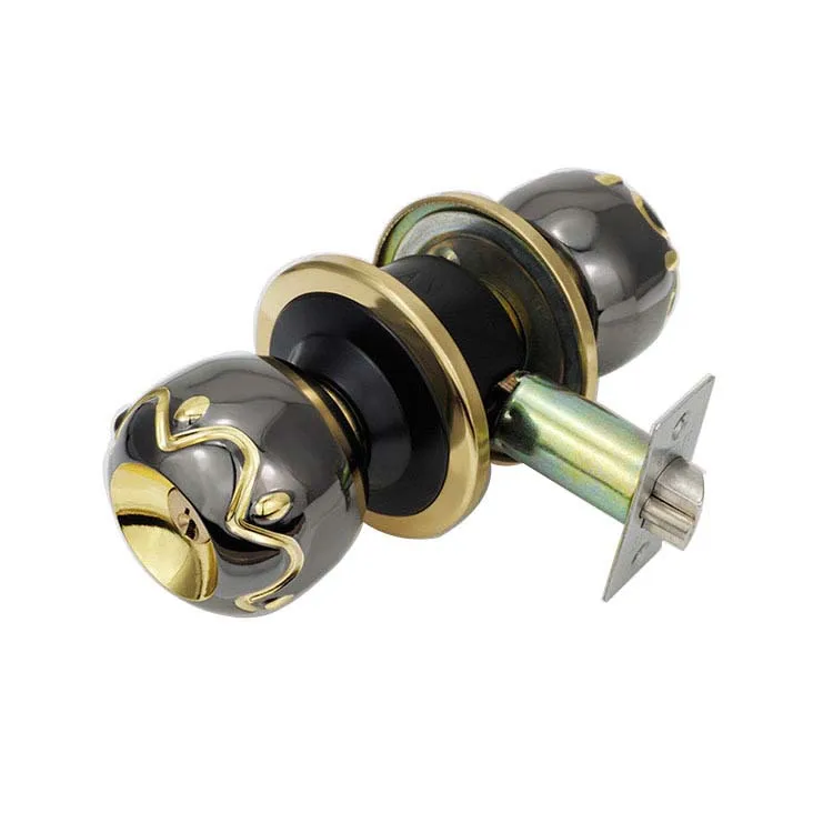 Security Interior Door Handle For Toilet Bathroom Bedroom laundry Children'room Antique Bronze Round Door Locks