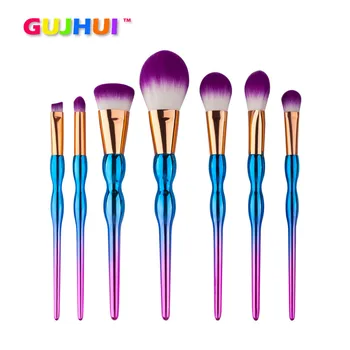 

7PCS Wooden Handle Nylon Hair Make Up Foundation Eyebrow Eyeliner Blush Brush Cosmetic Concealer Brushes