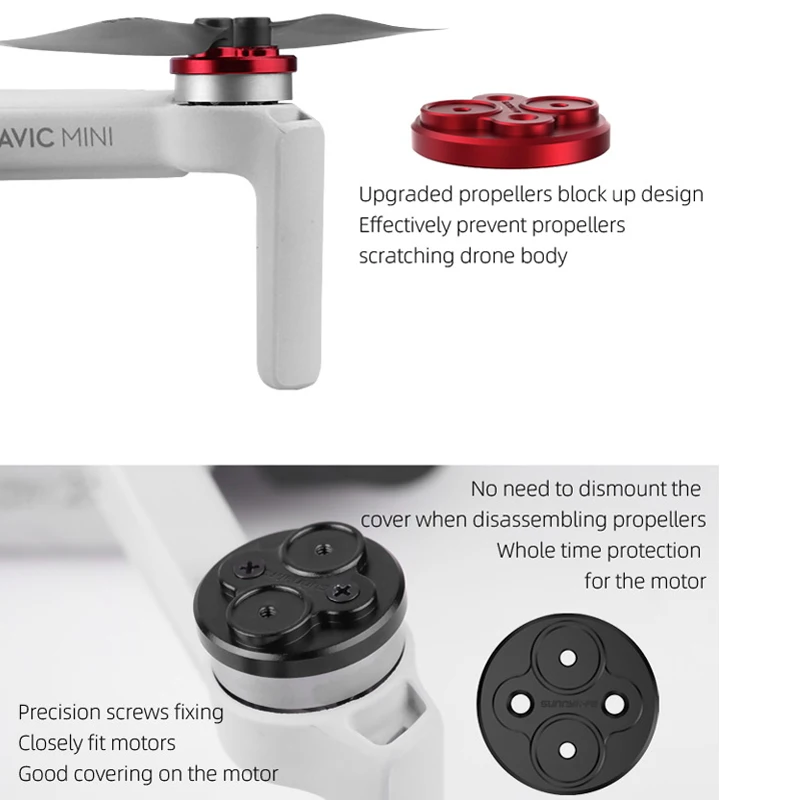 4 шт. обновленная крышка для двигателя для DJI Mavic Mini RC Drone Пыленепроницаемая защита двигателя защитный аксессуар алюминиевый