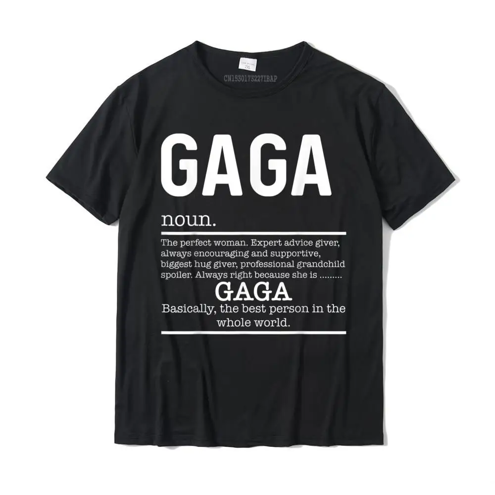 Printed Custom Normal Short Sleeve Lovers Day Tops Tees 2021 New Fashion Round Neck 100% Cotton T-Shirt Men's T-shirts Funny GaGa Definition Grandma Mother Day Gifts T-Shirt__MZ22930 black