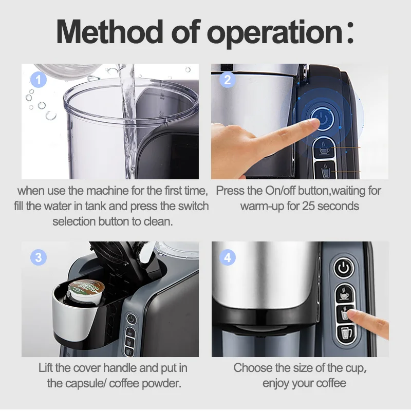 HiBREW K-Cup brewer; Кофеварка-машина, Кофеварка Kcup с одной чашкой, Капсульная кофемашина, автоматическая кофеварка