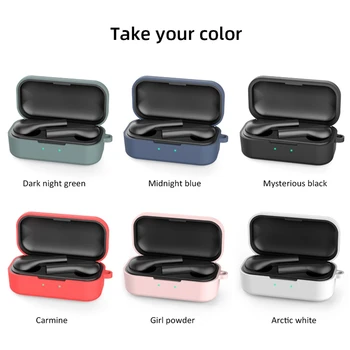 

Silicone Case For QCY T5 Wireless Bluetooth Headset Portable Protective Case With Anti-lost Buckle Headset Accessories for QCYT5