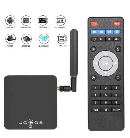 UGOOS AM6 2G/16G Android 9,1 tv Box AM3 Amlogic S912 Восьмиядерный 2,4G& 5G WiFi H.265 VP9 UHD 4K Медиаплеер Smart Android tv BOX