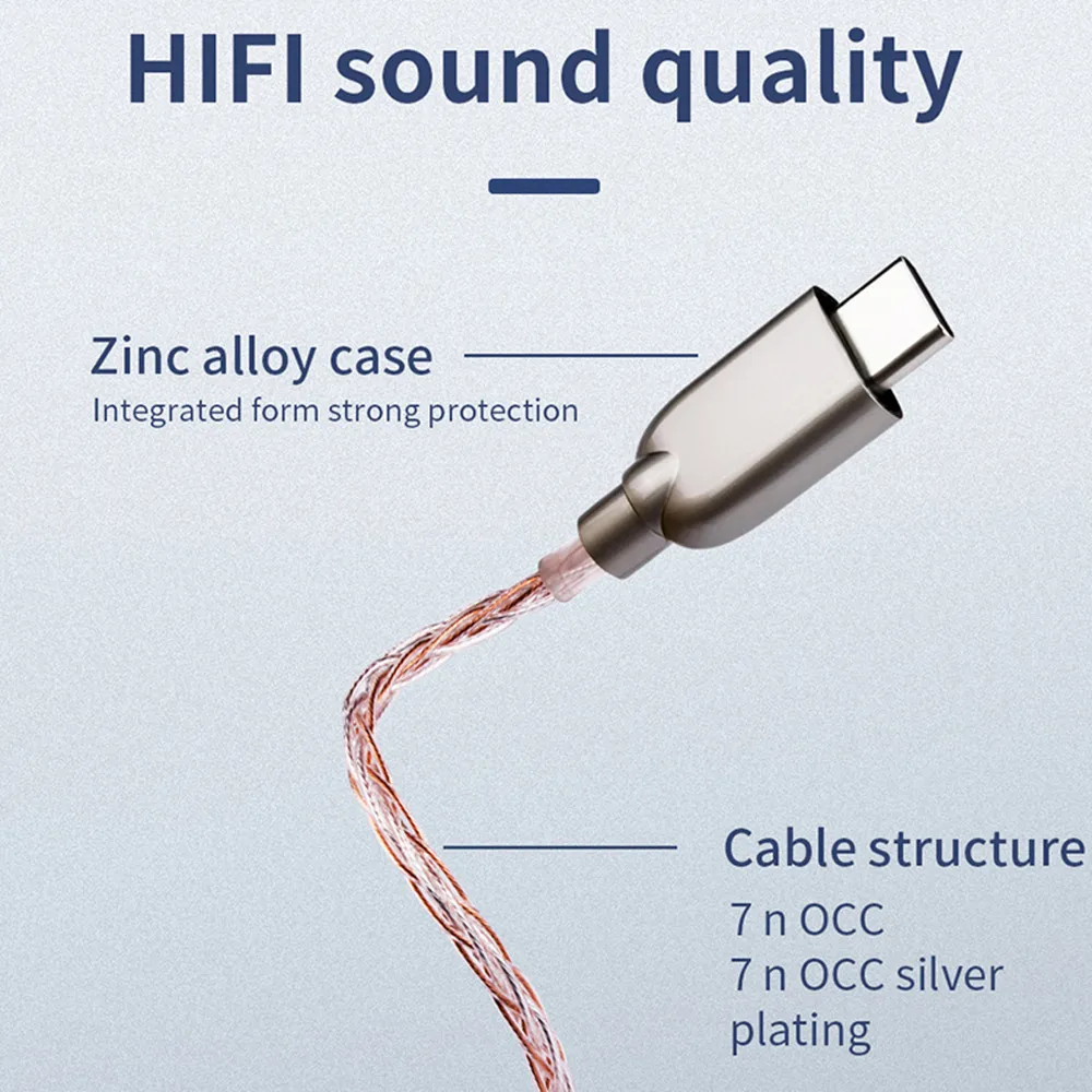 USB C 3 5mm DAC Earphone Amplifier Audio Adapter With ALC4050 Decoding Chip Type C To 3 5mm Headphone Conversion 32bit 384Khz
