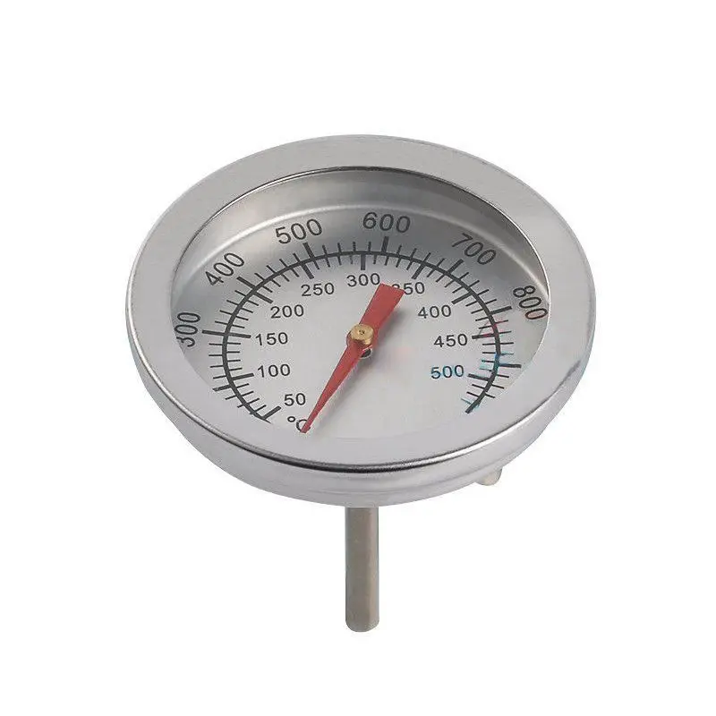 

Temp Grill Thermometer Steel BBQ Smoker Pit Grill Bimetallic Gauge Durable 500 ℃ 2 Inch F/C Stainless