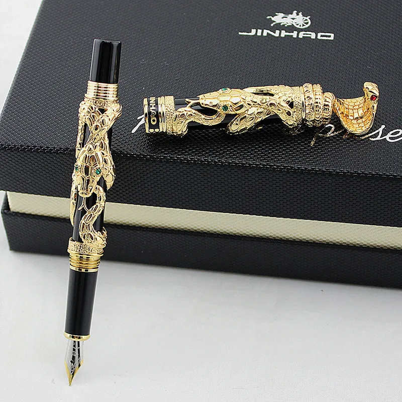Jinhao Роскошная Авторучка со змеиным рисунком 3D текстура рельефная скульптура технология благородная коллекция Подарочная чернильная ручка