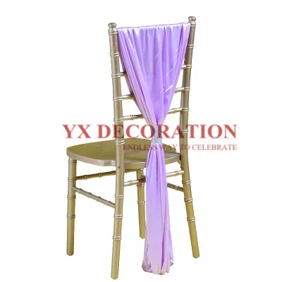 Новый дизайн 70x140 см крышка для стула Chiavari из ледяного шелка с капюшоном